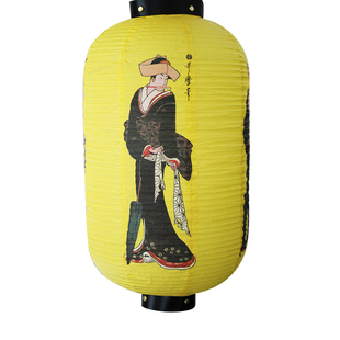 日本侍女日式灯笼和风韩餐厅纸灯笼中秋装饰冬瓜灯广告吊灯罩挂饰