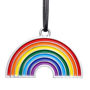 彩虹挂件汽车后视镜挂饰车内吊坠反战和平车挂车载创意可爱装饰品