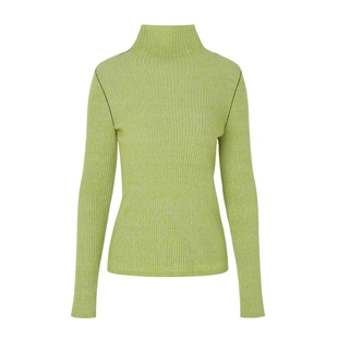 IDPAN女装冬季新款明线撞色设计简约百搭高领内搭毛衫上衣女