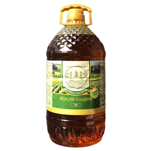 俄罗斯原装进口物理压榨大豆油非转基因食用油炒菜油植物油5升/桶