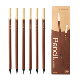 得力一年级小学生专用纽赛黑木铅笔巧克力二年级初学者hb幼儿园2B儿童练字写字入门无毒素描绘图考试涂卡铅笔