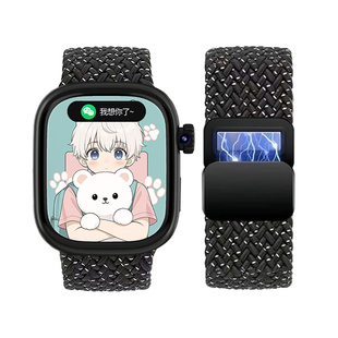 适用唐科S12Pro磁吸编织表带S11Pro智能手表尼龙弹力运动腕带TK-S10透气吸汗s30双色编织表链S96替换带配件