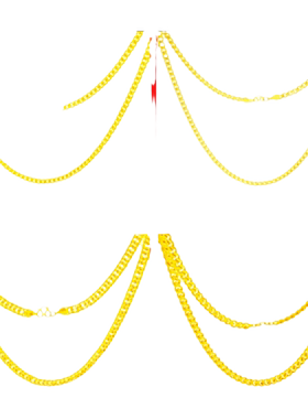 创缘镀黄金男士霸气粗蛇骨项链