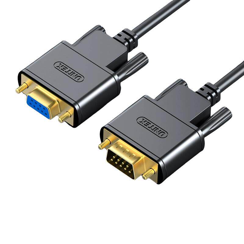 优越者RS232串口线延长db9母对母/公对母/公对公COM口数据线连接线9针孔