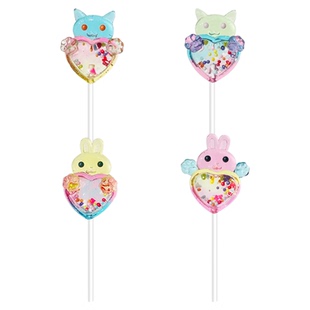 CANDYDOMO手工糖果猫咪小兔动物摇摇乐棒棒糖零食硬糖新年礼物