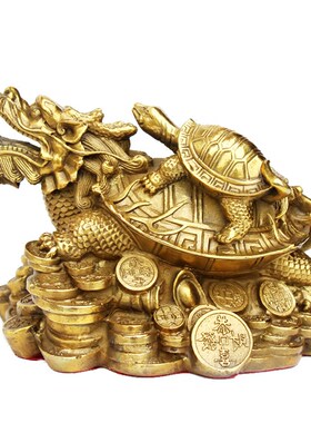 黄铜八卦办公室禅意风客厅金钱龟