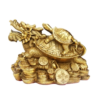 铜龙龟摆件纯铜八卦金钱龟小龙头龟办公室家居禅意客厅