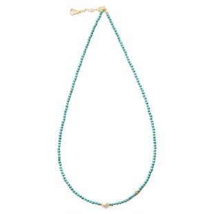 QIANTAO「山青」原创新中式天然绿松石淡水珍珠项链女锁骨链礼物