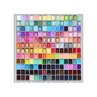 马利牌珠光水彩颜料固体水彩180色敦煌颜料闪粉24色金粉国画美术生专用不透明分装盒旅行水彩画套装全套工具