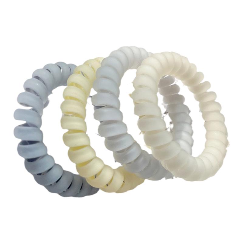 磨砂电话线发圈女高弹力耐用扎头发橡皮筋头绳2024马尾不伤发头饰