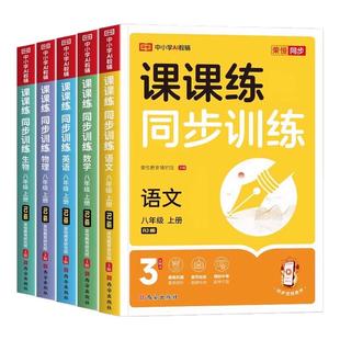 八年级下册同步练习册语文数学英语生物物理课课练全套人教版同步教材初中初二必刷题专项强化提优训练习题测试卷上册下册教材全解
