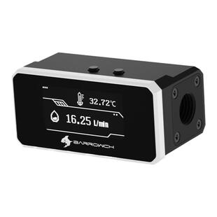 Barrow分体水冷散热OLED数显 流量水温度计报警器三合一 实时监测