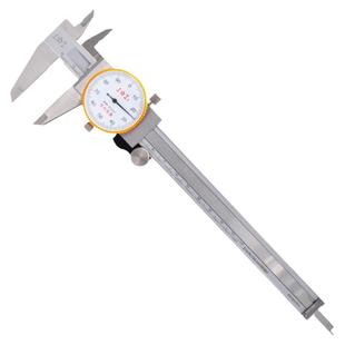 上工带表游标卡尺0-150-200-300mm不锈钢高精度表盘油标代表0.01