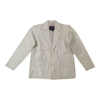 复古美式大码羊皮西装领皮衣男