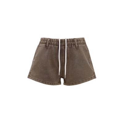 BAPE SS26 APEE by A BATHING APE纯色做旧修身牛仔短裤女辣妹风