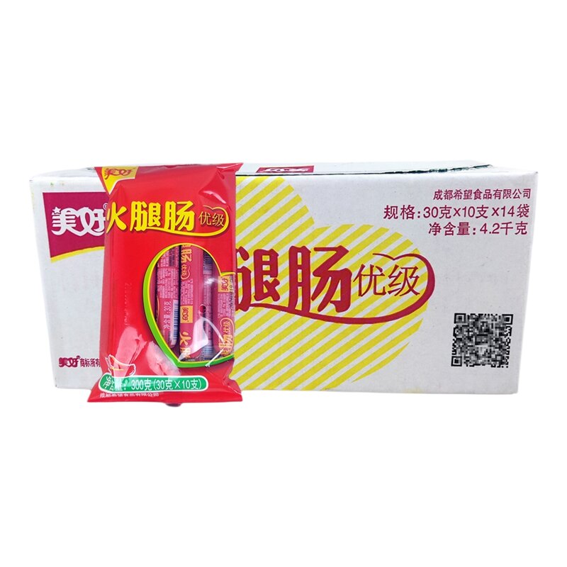 火腿肠即食烤肠美好袋装猪肉风味
