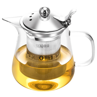新功808A 飘逸杯泡茶壶家用沏茶过滤冲茶器茶水分离玻璃茶壶500ml