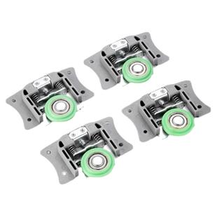 缓冲移门滑轮双弹簧轮上下翻柜门滑轨滑轮衣柜橱柜轨道配件趟门轮