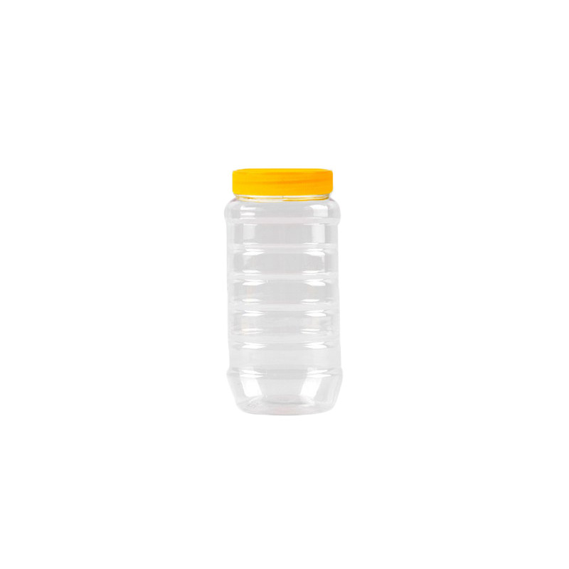 蜂蜜瓶塑料瓶子带盖加厚透明1斤2斤带内盖装辣椒酱菜食品级密封罐