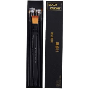 樱花扇形笔黑骑士尼龙水粉笔套装丙烯油画笔水彩画笔美术联考画笔