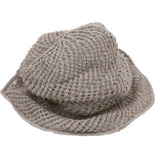 Lion~空气粒子 y‘s风自留高技艺手工编西班牙亚麻镂空渔夫帽盆帽