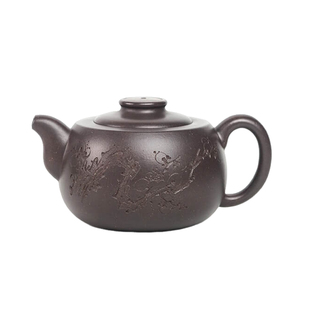 壶予缘宜兴紫砂壶古韵壶300cc原矿天青泥名家国研高工纯手工茶壶