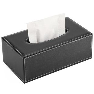 欧式家居抽纸盒客厅餐巾纸盒简约创意皮革轻奢办公酒店纸巾盒定制