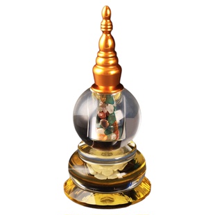 藏式舍利塔水晶供奉嘎乌亚克力文昌塔菩提可打开合金供奉宝塔佛塔