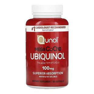 Qunol水溶还原型辅酶CoQ10胶囊延缓抵御氧心脏养护心肌