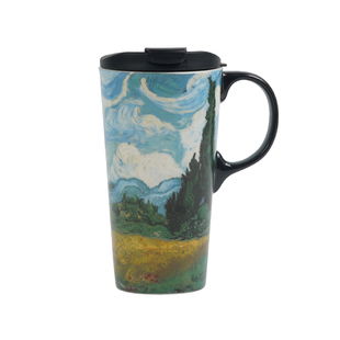 物兮物大英博物馆文创梵高带盖大容量马克杯水杯子生日礼物女生