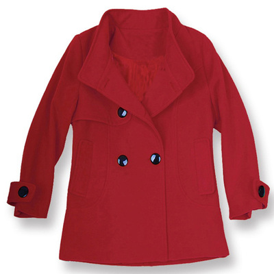 SOUNA羊绒呢子短款大衣厂家直供