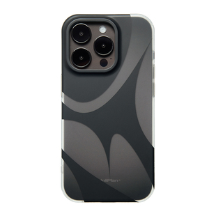 Unliplan原创设计灰黑色双层情侣款手机壳适用苹果17/16iphone15promax新款小众不撞款高级感韩系ins保护外壳