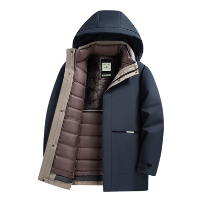 鸭鸭三合一羽绒服男士