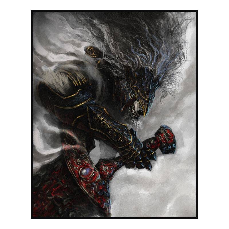 ELDEN RING艾尔登法环女武神血源MONDO海报装饰挂画收藏微喷版画