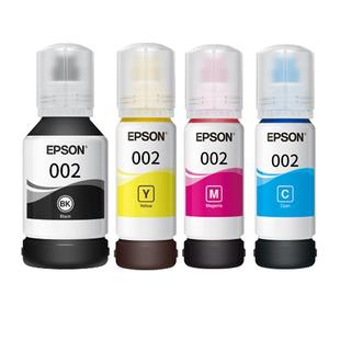 爱普生Epson 002原装四色墨水适用L4156 L4158 L4165 L4166 L4167 L4168 L6166 L6168 L6178 L6198喷墨打印机