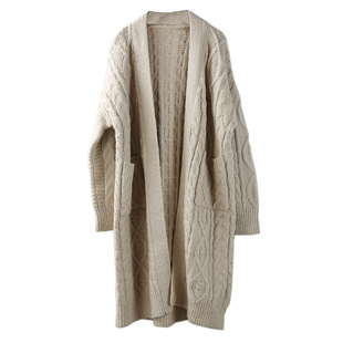 2025秋冬新款设计师男装中长款针织外套男士开衫披风毛衣宽松大衣