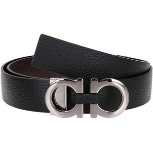 【自营】Ferragamo菲拉格慕 男士牛皮双面板扣式皮带腰带 678783