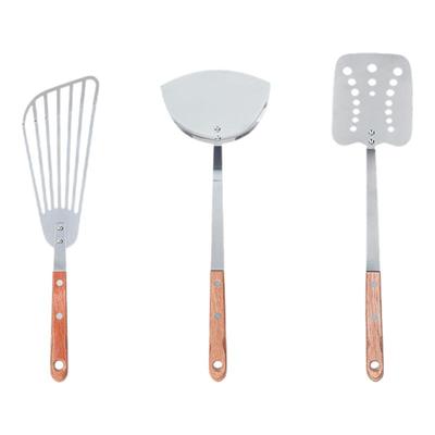 日本进口不锈钢锅铲木柄