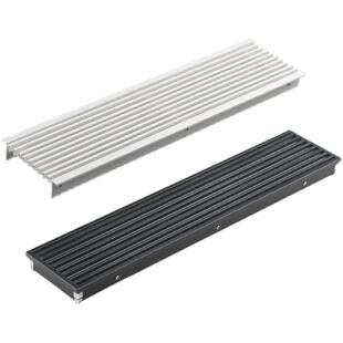 定制中央空调出风口格栅加长极窄极简窄边黑色线性百叶abs回风口