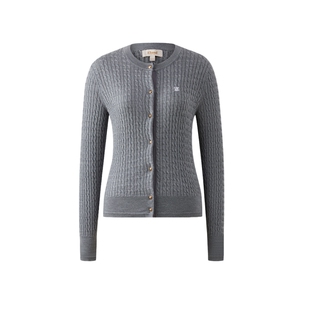 【可机洗羊毛】Eland衣恋毛针织衫女长袖单排扣开衫2025冬季新款