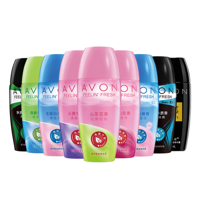 Avon/雅芳香体露走滚珠小黑裙山茶爽身腋下止吸汗留香水正品40ml