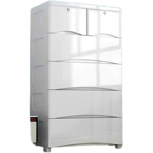 加厚特大床头收纳柜子抽屉式70cm宽塑料玩具储物柜宝宝婴儿童衣柜