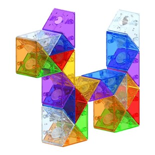 魔尺24段幼儿园72琉璃百变彩色36节48儿童玩具磨尺高颜值36段魔尺