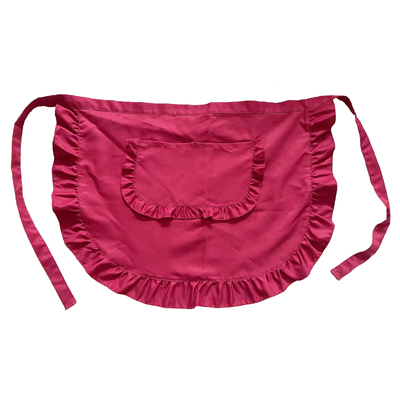 棉布韩版手工防水纯色花边围裙