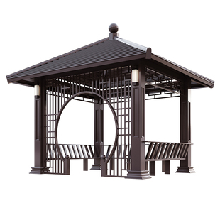 凉亭庭院户外铝合金别墅院子古建亭子花园公园仿古四角亭廊亭造景