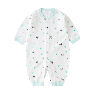 英格贝贝婴儿衣服春秋新生宝宝连体衣外出服四季纯棉哈衣爬服睡衣