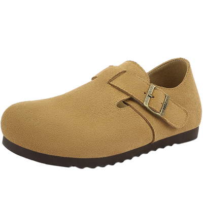 UBZ 防水内增高勃肯鞋女2025年秋新款小个子厚底真皮全包博肯女鞋