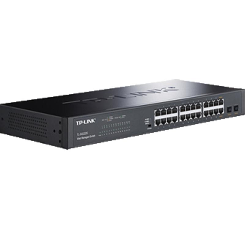 普联TP-LINK TL-SG2226 26口全千兆2光24电口交换机VLAN端口汇聚监控镜像网络接入层机架式远程云管理Web网管