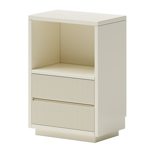 客厅陈列柜实木奶油风展示柜现代简约收纳柜多层落地柜厨房置物柜