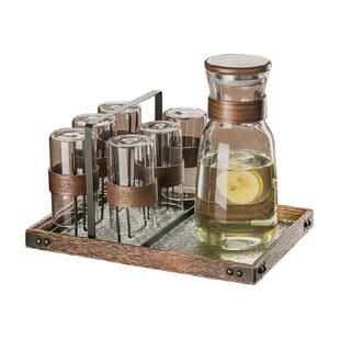 格娜斯新中式高硼硅玻璃杯水杯家用套装喝水杯子耐高温耐热泡茶杯